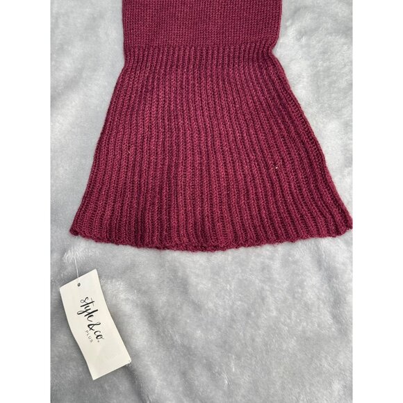 Style & Co Womens Plus Size 2X Ribbed Hem Knit Burgundy Sweater - Picture 13 of 16